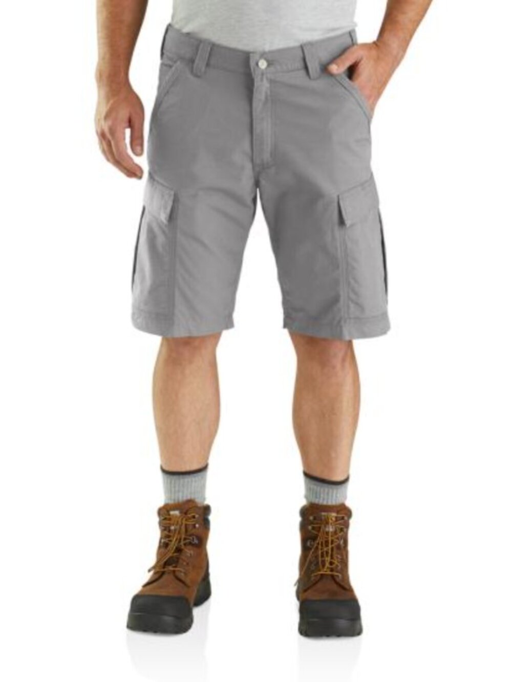Carhartt Force Relaxed Fit Ripstop Cargo Work Short 11" in Grey